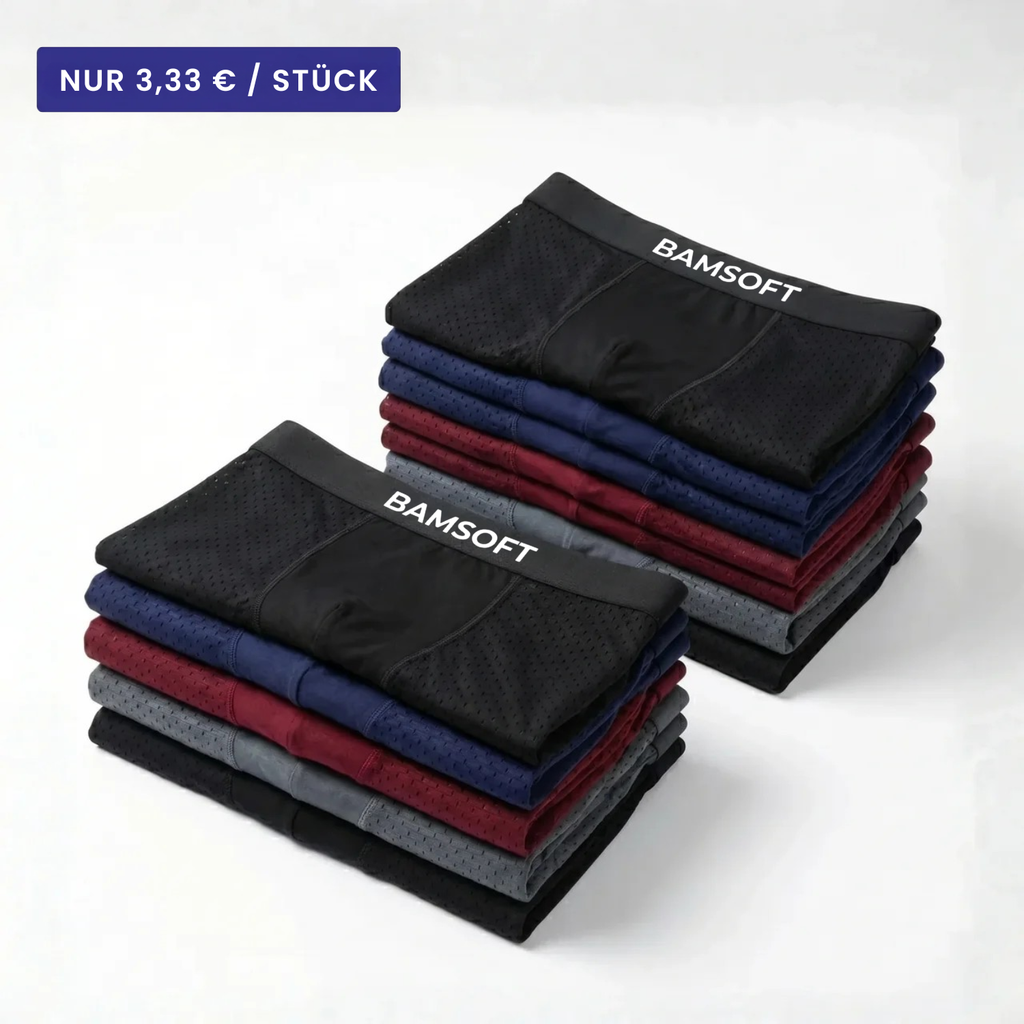 BamSoft | Atmungsaktive Bambus-Boxershorts (5+7 GRATIS)