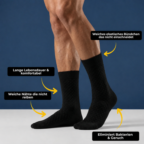 BamSocks | Antibakterielle Bambussocken (Größe 42–48)